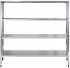 Стеллаж Luxstahl СР-1800х1200х600/4 нержавеющая сталь фото
