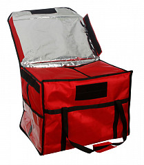 Термосумка для обедов Luxstahl 600х400х450 мм фольгированная (Красный) в Москве , фото 3