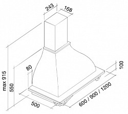 Пристенная вытяжка Falmec Iris Malizia 120 (600) S в Москве , фото 4