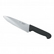 Нож поварской  PRO-Line 25 см, черная пластиковая ручка, волнистое лезвие