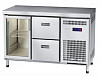 Холодильный стол Abat СХС-70-01 неохлаждаемая столешница без борта (ящики 1/2, дверь-стекло) фото