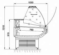 Холодильная витрина Ариада Ариэль ВУ3-260 в Москве , фото 2