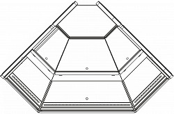 Холодильная витрина Полюс GC111 VV-5 динамика угол внешний 90 (газлифт, без боковин) 1010 в Москве , фото 1