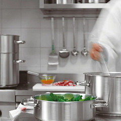 Кастрюля Paderno сталь нерж. 98л D=50,H=50см металлич. (11001-50) в Москве , фото 3