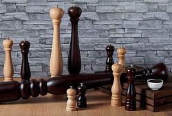 Мельница для соли Bisetti h 13 см, бук, цвет 