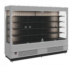 Горка холодильная Полюс FC 20-07 VM 2,5-1 Light (9006-9005) фронт X0, распашные двери в Москве , фото 1