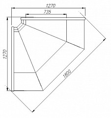 Холодильная витрина Полюс ВХСу-2 Carboma G110 внутренний 90 динамика (G110 VM-6) в Москве , фото 2