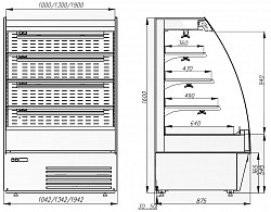 Холодильная горка Полюс Carboma 1600/875 ВХСп-1,3 в Москве , фото 4
