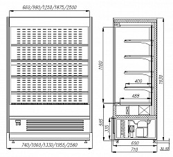 Холодильная горка Полюс FC 20-07 VV 0,7-1 в Москве , фото 2