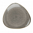 Тарелка мелкая треугольная  Stonecast Peppercorn Grey SPGSTR121