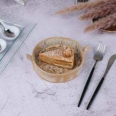 Блюдо для подачи P.L. Proff Cuisine 15,4*14,5 см h4 см 450 мл с ручками Light Brown Frutti di Mare (81241261) в Москве , фото 3