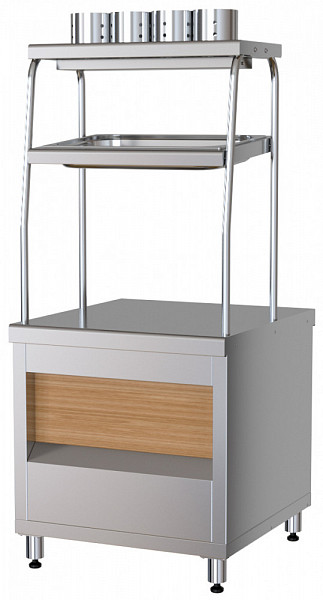 Прилавок приборов столовых с хлебницей Марихолодмаш ППСХ6 фото