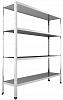 Стеллаж Luxstahl СР-1800х900х600/4 нержавеющая сталь фото