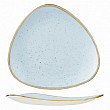 Тарелка мелкая треугольная  Stonecast Duck Egg Blue SDESTR121