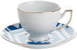 Чайная пара  (чашка с ручкой, блюдце)  MOROCCO DS.2 170 мл голубой (228218)