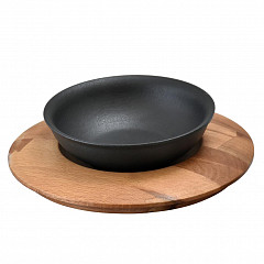 Сковорода для подачи на дерев. подст. Lava (Турция) 14 см круглая чугун (81249954) в Москве , фото