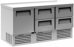 Охлаждаемый стол Полюс T70 M3GN-2 без борта 0430-1 корпус нержавеющая сталь 1 дверь, 4 ящика в Москве , фото 1