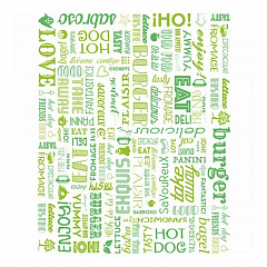 Упаковочная бумага Garcia de Pou Parole зелёная, 28*34 см, 1000 шт/уп, жиростойкий пергамент в Москве , фото