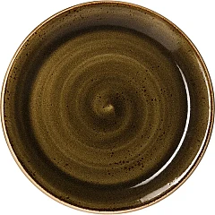 Тарелка мелкая Steelite Крафт Браун фарфор D=25,H=2см коричнев. (03011660) в Москве , фото 1