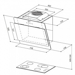 Пристенная вытяжка Faber Cocktail XS Almond F55 в Москве , фото 2