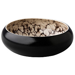 Салатник Style Point Raw Design by Kevala 1,25 л, d 19 см h 6,5 см, декор bubble black satin (RD18222) в Москве , фото 1