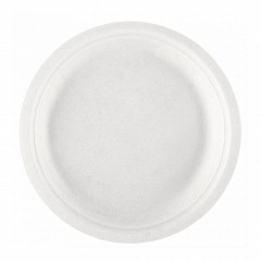 Тарелка одноразовая Garcia de Pou 18*1,8 см, белая, 50 шт, сахарный тростник фото