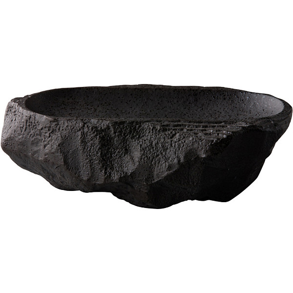«Камень» овальный Style Point Raw Design 23x15x6,5 см, каменная керамика, цвет черный (RD19102) фото